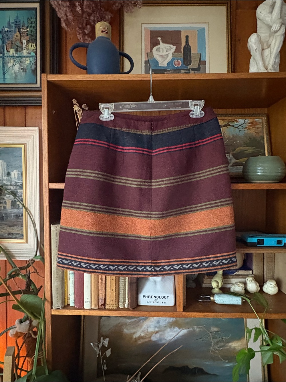 Tapestry Fringe Mini Skirt Ann Taylor Loft 8 - Picture 4 of 6